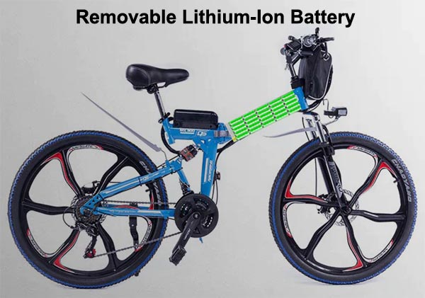 SMLRO MX300YTL electric mountain bike with removable battery